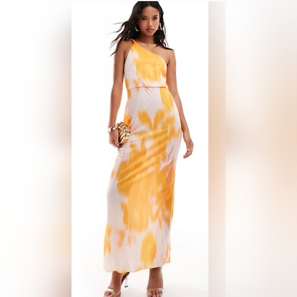 Elegant Yellow Floral Maxi Dress
